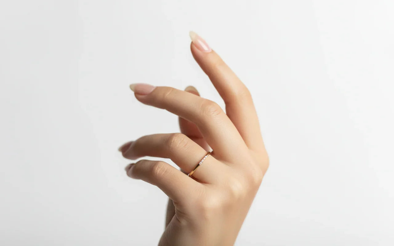 Anillo Fino Eternidad de Acero Inoxidable 316L