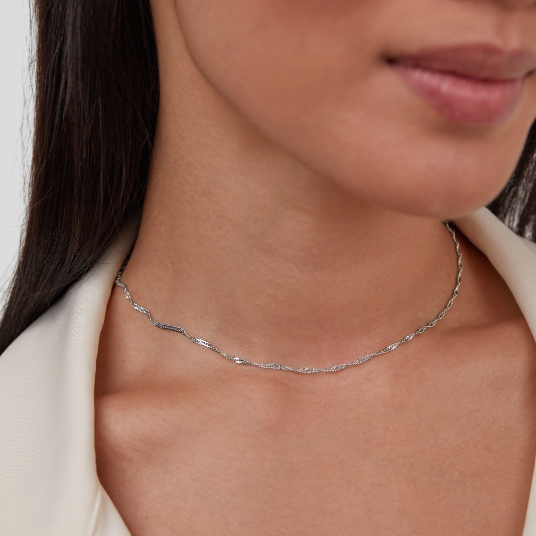 Collar de Cadena Mila Twist Plata